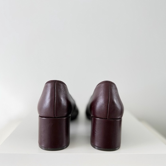 ZARA Burgundy Mary Jane Block Heel Pumps EU 39/ US 8-8.5 - Picture 8 of 11